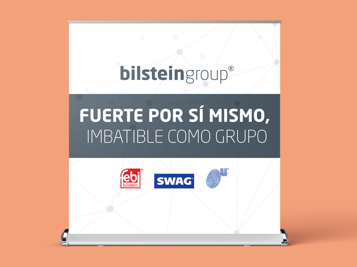 Roll-up corporativo de 2x2 metros de bilstein group